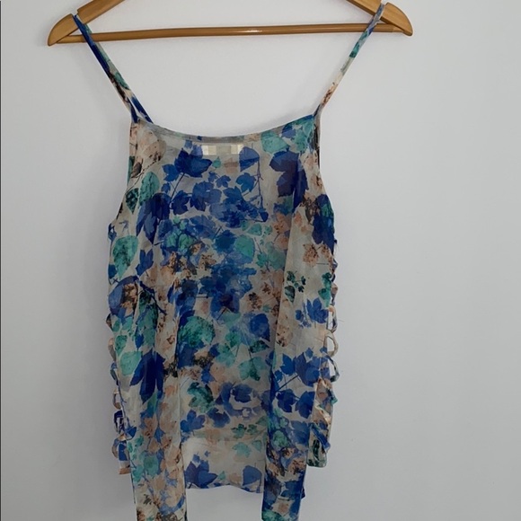 LF Millau Sheer Leaf Print Tank with Side Detail - Picture 5 of 5